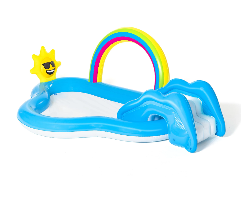 Centru de joaca copii, Bestway Rainbow 53092, gonflabil, PVC, 257 x 145 x 91 cm