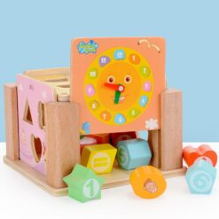Cub sortator de forme geometrice din Lemn, 3 ani