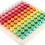 Joc educativ din lemn cu numere-Tabla Inmultirii, 81 piese, 7 ani+