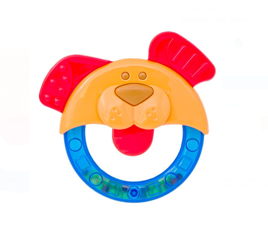 Jucarie motrica si de dentitie bebelusi, 3 luni+