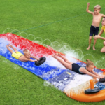 Tobogan de apa, dublu, gonflabil, PVC, 481 x 132 x 35 cm