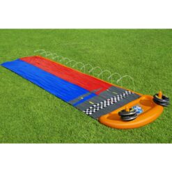 Tobogan de apa, dublu, gonflabil, PVC, 481 x 132 x 35 cm