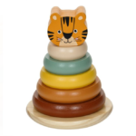 Turn Montessori de sortare si stivuire, 10x14cm, Tigru