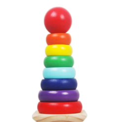 Turn Sortator Montessori din lemn Curcubeu