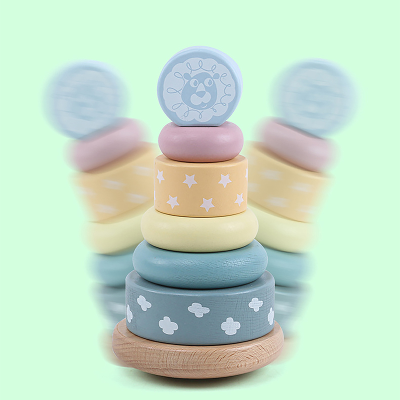 Turn Sortator Montessori din lemn Curcubeu, 12 luni +