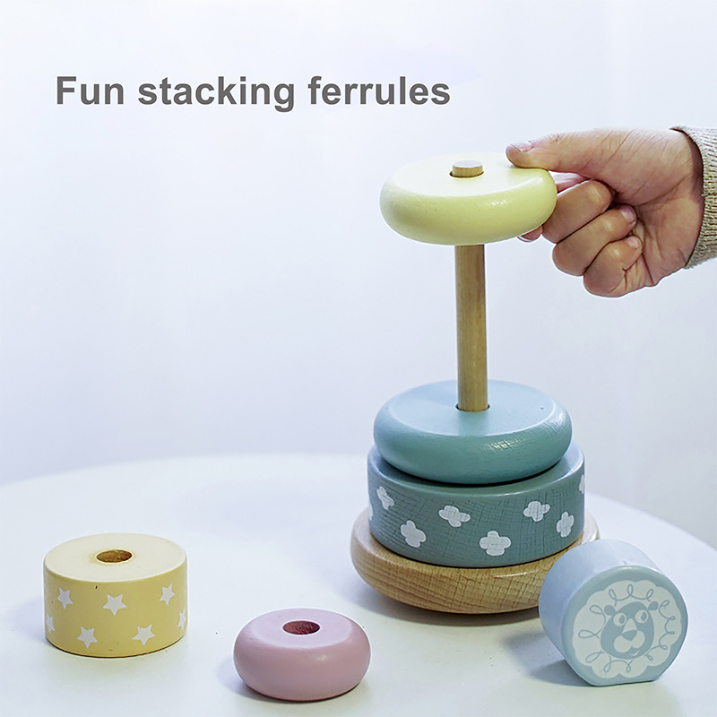 Turn Sortator Montessori din lemn Curcubeu, 12 luni +