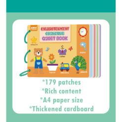 Carte senzoriala si educativa cu stickere reutilizabile, 2 ani+