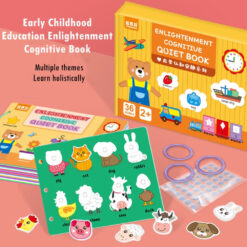 Carte senzoriala si educativa cu stickere reutilizabile, 2 ani+