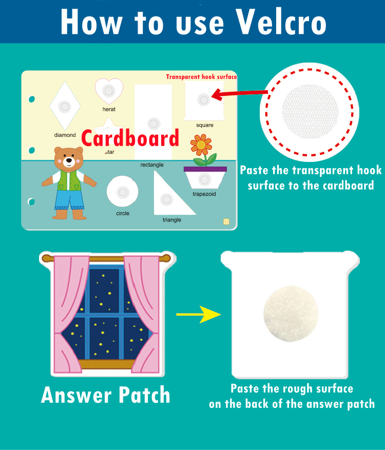 Carte senzoriala si educativa cu stickere reutilizabile, 2 ani+