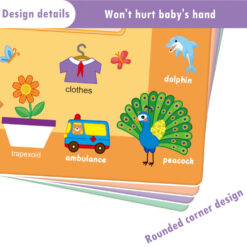 Carte senzoriala si educativa cu stickere reutilizabile, 2 ani+