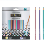 Creioane Colorate Subtiri - 24 BUC, Culori Metalizate