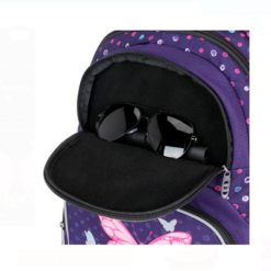 Ghiozdan scolar fete cu 3 compartimente, Rucsac Fluture