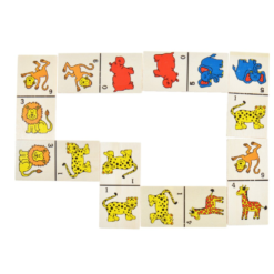 Joc de masa, Domino cu Animale salbatice, 28 Piese, 3 ani