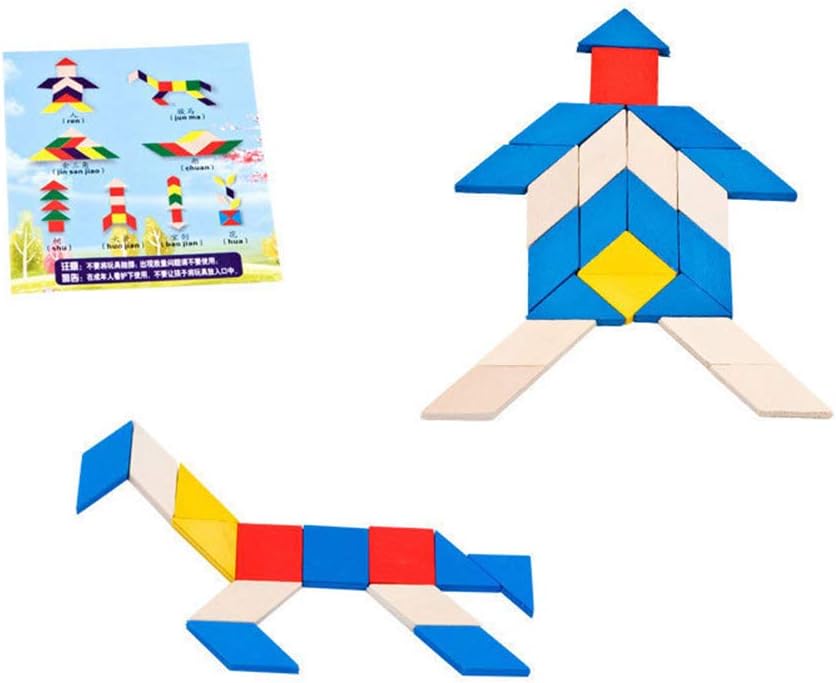 Puzzle educativ 3D tip Tangram, 3 ani+