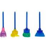 Set 4 pensule pictura pentru copii cu 4 modele, 11 cm