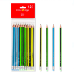 Set de 12 creioane HB cu radiera