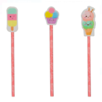 Set de 3 creioane HB cu radiera, Inghetata