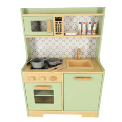 Bucatarie din mdf pentru copii, 65 cm, cu accesorii, Menta