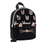 Ghiozdan Gradinita, Fete, negru si paiete, Pisicuta