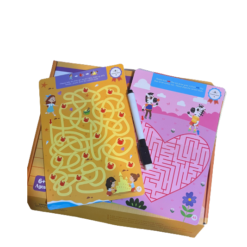 Joc Labirint cu Planse Reutilizabile,educative pentru copii, 50 modele, 5 ANI+