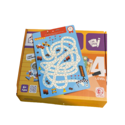 Joc Labirint cu Planse Reutilizabile,educative pentru copii, 50 modele, 5 ANI+