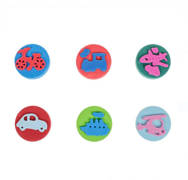 Joc de pictura, 6 stampile, Mijloace de transport