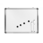 Tabla de scris cu rama de aluminiu, 2 markere si 4 magneti, 40x30 cm