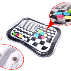 Covoras gonflabil cu apa, modele contrastante ALB-NEGRU, 65CM X 50CM, 6 luni+