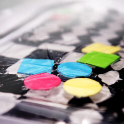 Covoras gonflabil cu apa, modele contrastante ALB-NEGRU, 65CM X 50CM, 6 luni+