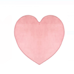 Covoras pentru camera copilului, 90x90cm, Inimioara