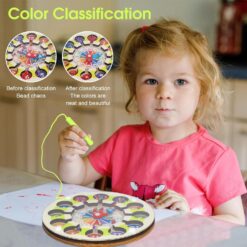 Joc multifunctinal de tip Montessori, Ceas si clasificarea culorilor, 3 ani