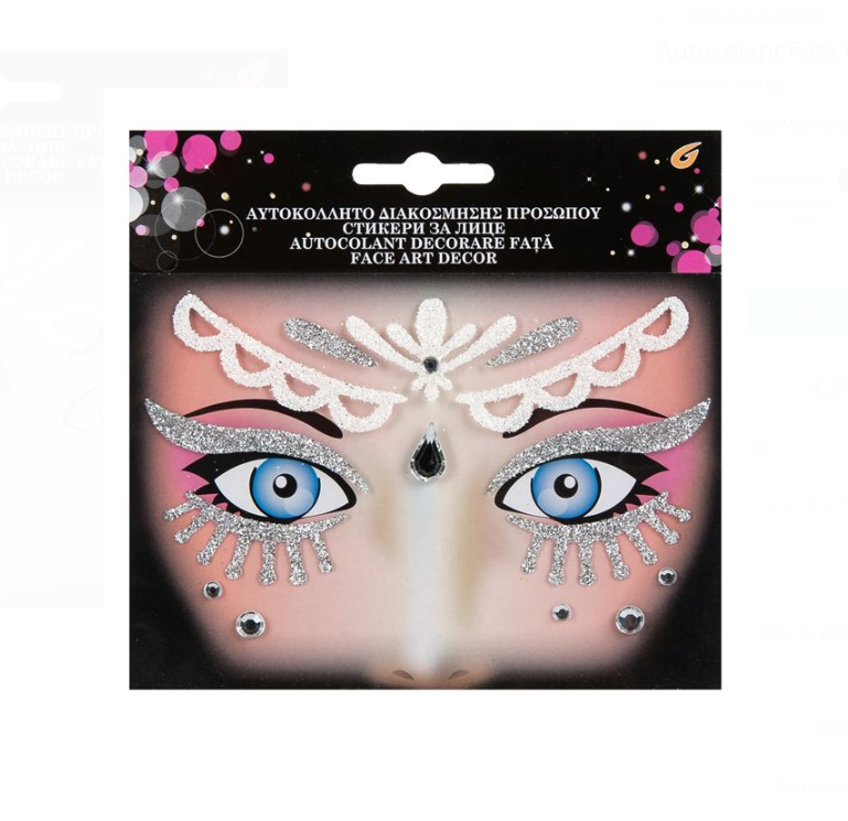 Masca tatuaj pentru fata, Printesa