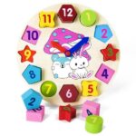 Puzzle educativ din lemn, Ceas, 3 ani