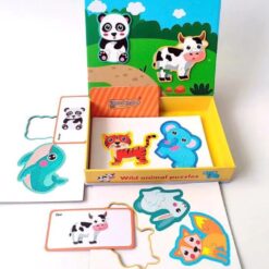 Puzzle magnetic, tip carte, Animale, 3 ani+, 53 piese 06