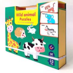 Puzzle magnetic, tip carte, Animale, 3 ani+, 53 piese 06