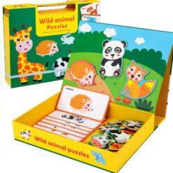 Puzzle magnetic, tip carte, Animale, 3 ani+, 53 piese 06