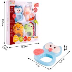 Set 4 Jucarii de dentitie, motricitate, senzoriale pentru bebelusi, 0 LUNI+