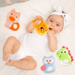 Set 4 Jucarii de dentitie, motricitate, senzoriale pentru bebelusi, 0 LUNI+
