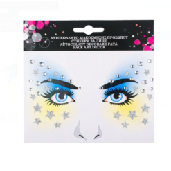 Strass-uri Autocolante pentru fata, Stelute, Accesoriu Halloween