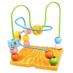 Cub Educativ bebe, din lemn cu 6 in 1 activitati, 18 luni+