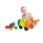 Cuburi de construit tip lego 30 piese mari, Masina reciclare