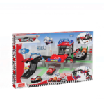 Cuburi de construit tip lego 80 piese mari, Orasel cu 4 vehicule, 18 luni+