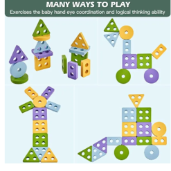Joc educativ, Sortator forme geometrice pe 4 coloane, 3 ani