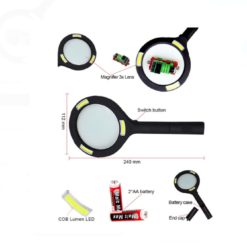 Lupa cu lumina, pentru copii, 24 cm, + 3 ani