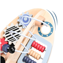 Placa senzoriala cu activitati Montessori - Busy Board, Racheta