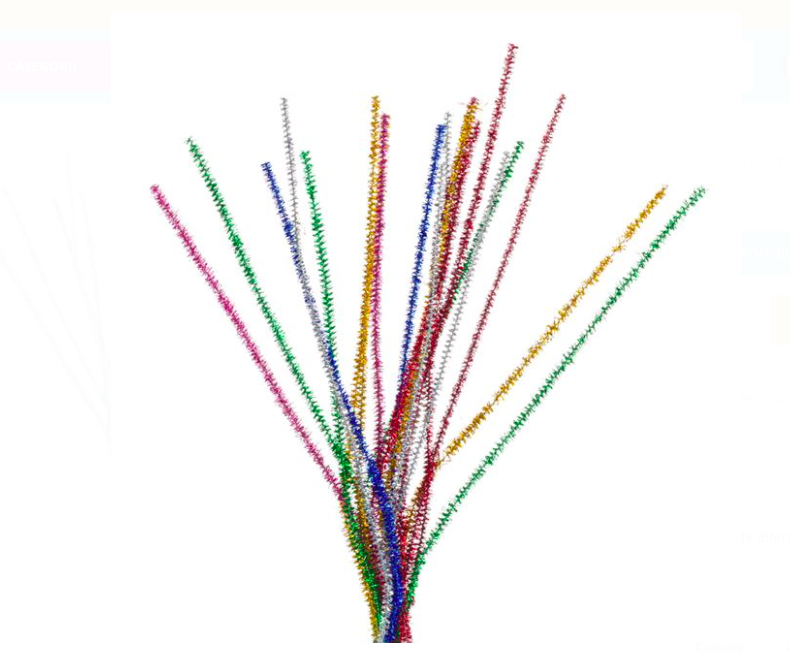 Set 20 sarma plusata metalizata, set creativ Craciun