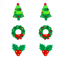 Set creativ Craciun, Autocolante, 6 bucati