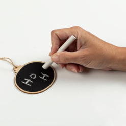 Set creativ de Craciun din lemn, Globulete, Tabla Neagra cu Creta