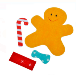 Set creativ de Craciun din pasla, Globulete, 3 buc