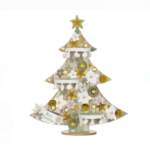 Set pentru lucru manual Craciun, Brad din lemn, 30 cm